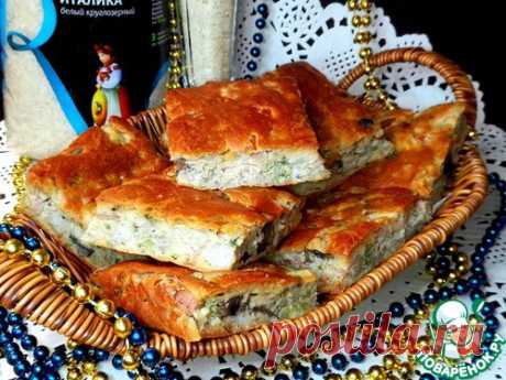 Пирог закусочный "Предпраздничная беседа" Очень вкусный, сытный и ароматный пирог.