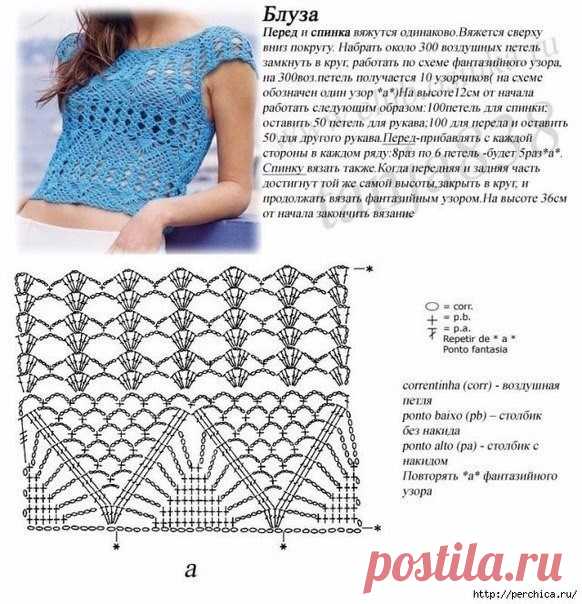 НЕЖНЫЙ ТОПИК КРЮЧКОМ (Вязание крючком) — Журнал Вдохновение Рукодельницы