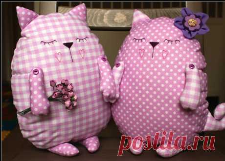 Милые котоподушки. Выкройки — HandMade