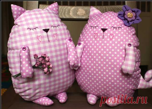 Милые котоподушки. Выкройки — HandMade