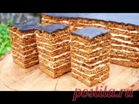 Торт Медовик "МЕДОВЫЙ ПУХ" САМЫЙ Вкусный МЕДОВЫЙ Торт! Тесто:Яйцо куриное — 4 шт==Сахар — 200 г==Мед — 150 г==Орехи грецкие (молотые) — 130 г==Сода — 20 г==Мука пшеничная / Мука (+для раскатки теста 150 гр.) — 400 г==&gt;&gt;&gt;Крем: Молоко — 750 мл==Крупа манная — 85 г==Сахар — 200 г==Ванильный сахар — 20 г==Масло сливочное — 350 г