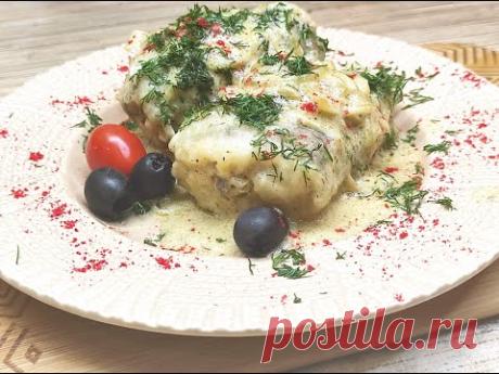 Минтай со сметанкой и луком, сочный, сливочный . Так мне готовила мама!