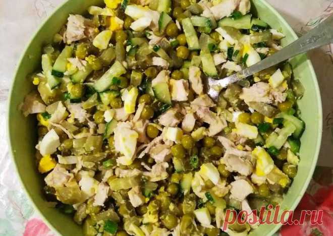 Салатик с грудкой Автор рецепта Олеся Мельникова - Cookpad