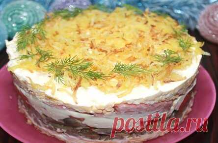 Салат с картофелем пай