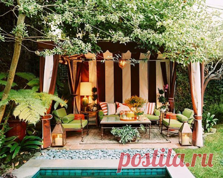 Вдохновляющие дизайны внутренних двориков - 50 фото - Как оформить сад - Во дворе