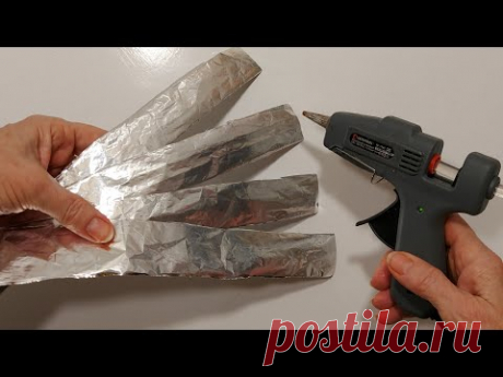 Эта КРАСОТА из фольги и пряжи - ЗАБЫТОЕ СОКРОВИЩЕ! Вы КОГДА-НИБУДЬ видели? ОЧЕНЬ КРУТАЯ ИДЕЯдома DIY