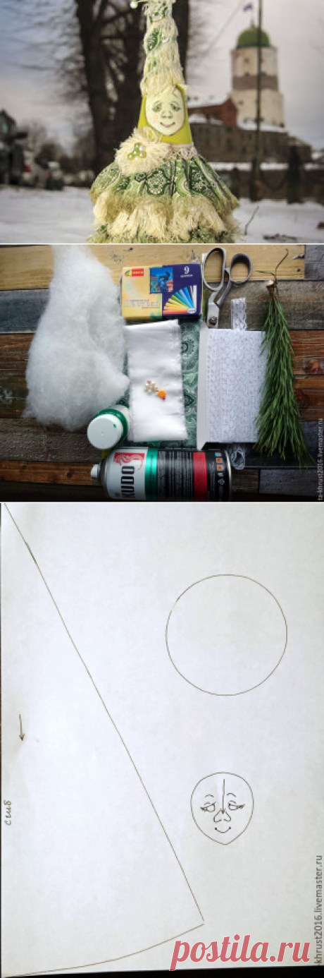 Создаем текстильную елочку-красавицу для новогоднего интерьера