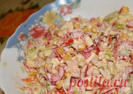 Салат с ветчиной и капустой / Райская пища
