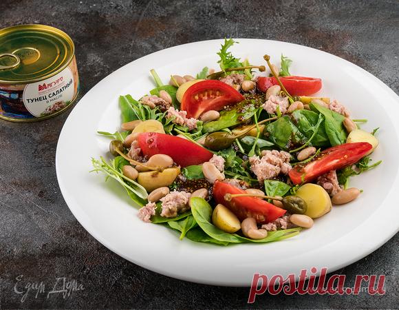 Салат с белой фасолью и тунцом | Официальный сайт кулинарных рецептов Юлии Высоцкой