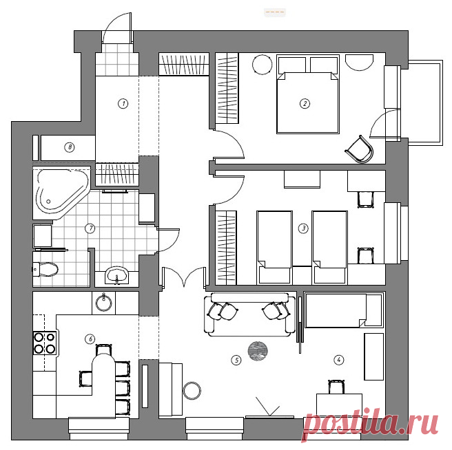 До и после: Квартира дизайнера, где ремонт сделали за неделю | Houzz Россия