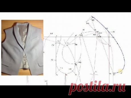 Воротник шаль цельно-кроенный