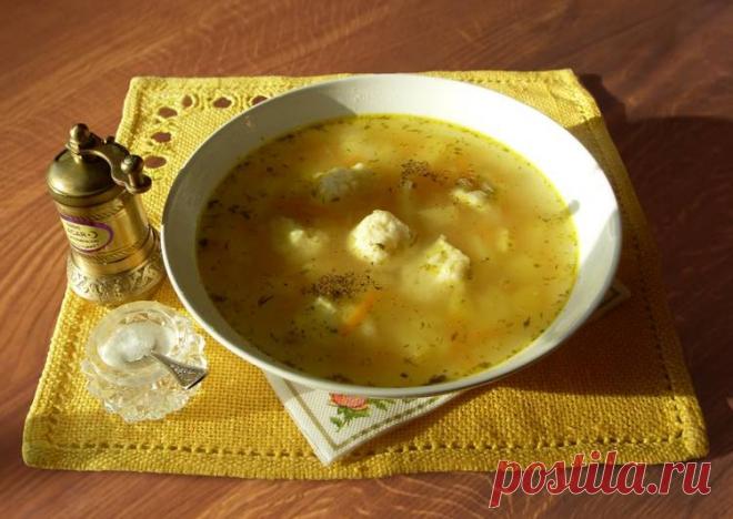 Суп с сырными клецками. #кулинарныймарафон Автор рецепта Людмила - Cookpad