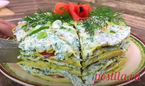 ЛЕТНИЙ КАБАЧКОВЫЙ ТОРТ (Рецепт с помидорами и чесноком) — Готовим дома
