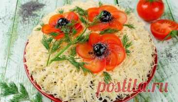 Очень вкусный и красивый салат «Красные маки»