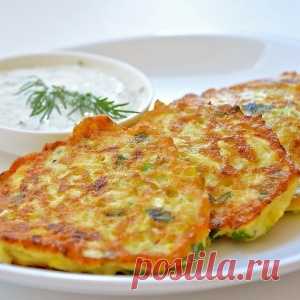 Вкуснейшие кабачковые оладьи с сыром и чесноком. - МирТесен