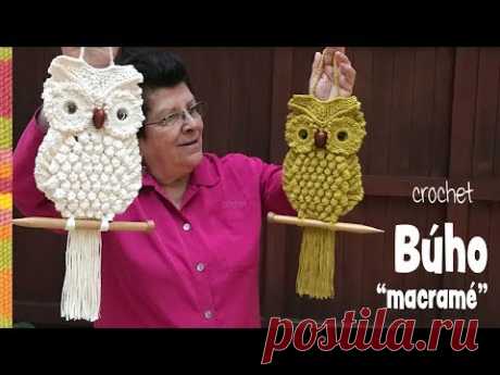 Búhos imitación MACRAMÉ tejidos a crochet 🦉 / Tejiendo Perú