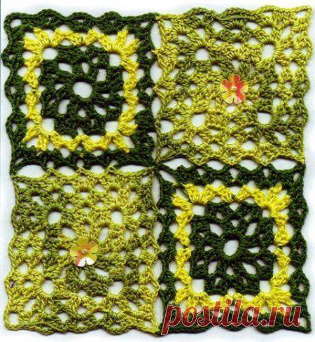 Вязание крючком мотивов с цветами / Handmade / 1. Крючкотворные Мотивы / Pinme.ru / Ольга Захарова-Черных