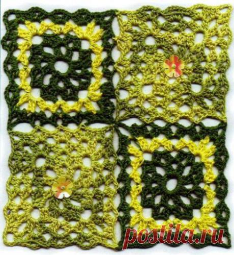 Вязание крючком мотивов с цветами / Handmade / 1. Крючкотворные Мотивы / Pinme.ru / Ольга Захарова-Черных