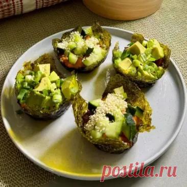 Суши-капкейки с форелью рецепт приготовления закуски занимает 30 мин времени