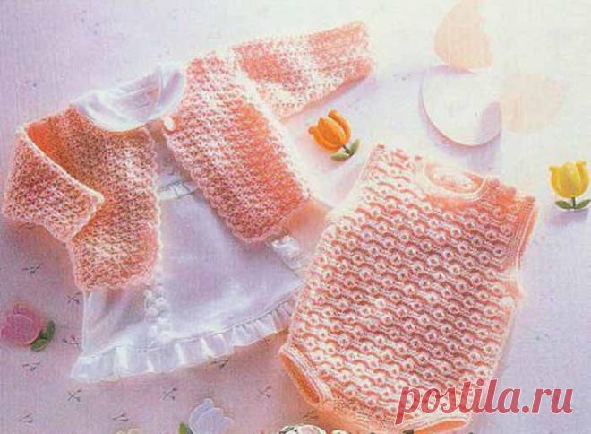 Кофта и боди для новорожденного - Вязание кофточек схемы - Вязание для новорожденных - Схемы и модели - Вяжем вместе