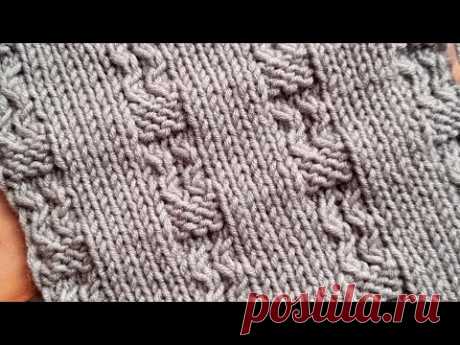 Минимализм в этом узоре спицами покорит ваше воображение🧶❤️knitting pattern.