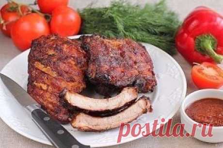 Запеченные свиные ребрышки