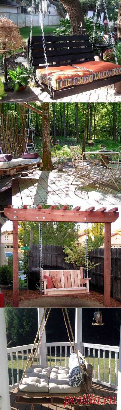 12 Creative Pallet Garden Swings | Home Design DIY