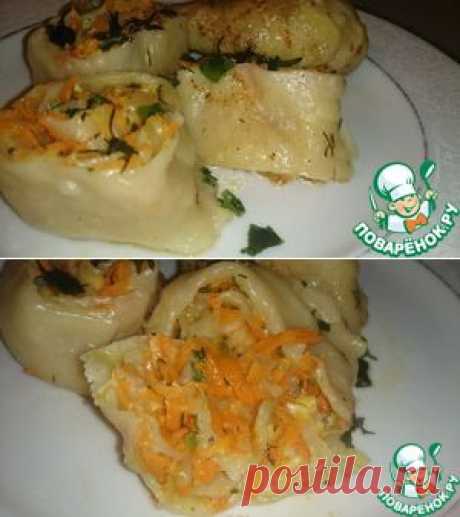 Курица с рулетиками из теста - кулинарный рецепт