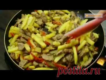 Очень вкусное ОВОЩНОЕ СОТЕ с МЯСОМ на сковороде! ИНГРЕДИЕНТЫговядина 500 г.растительное масло 3-4 ст.л.сливочное масло 60 г.лук 1 шт.чеснок 3 зубчикаболгарский перец 2 шт.соль 1 ч.л.острая паприка 1 ч.л.картофель 500 г.петрушка 15 г.