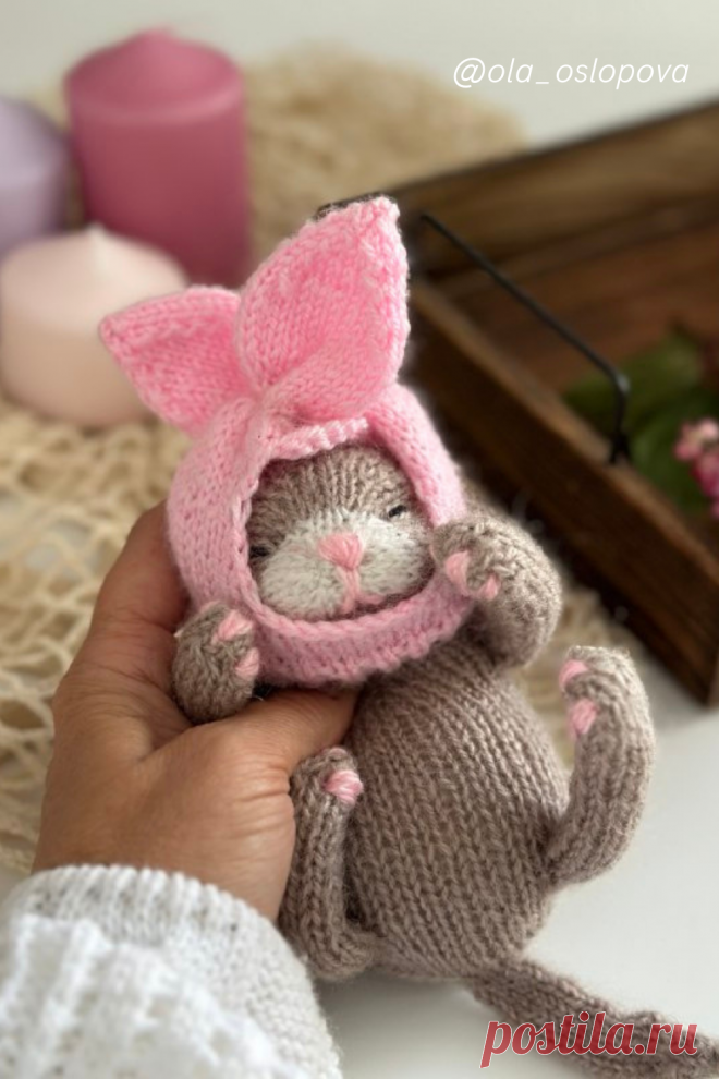 котята спицами с описанием вязания,игрушки спицами автор оля ослопова