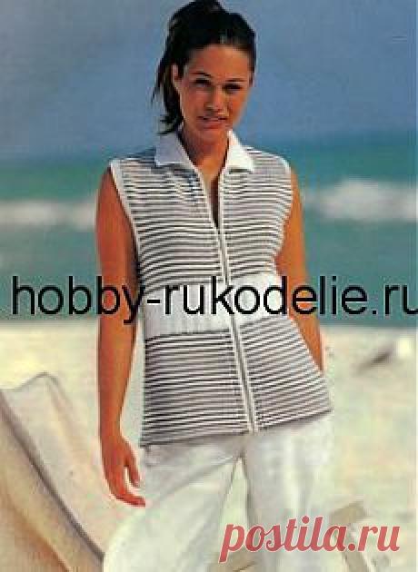 Хобби (рукоделие своими руками): вышивка, вязание » Архив блога » Вязание спицами – ПОЛОСАТЫЙ ЖИЛЕТ