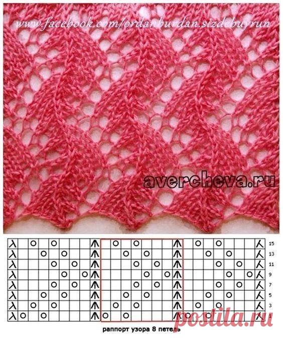 Ажурные узоры спицами в вашу копилочку