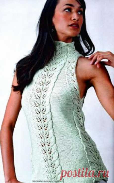 Топы и маечки спицами