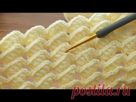 Muy hermoso 💯👌cream color* Super Easy  Crochet Baby Blanket For Beginners online Tutorial #crochet