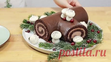 Потрясающий Торт РОЖДЕСТВЕНСКОЕ ПОЛЕНО