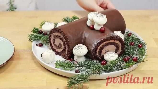 Потрясающий Торт РОЖДЕСТВЕНСКОЕ ПОЛЕНО