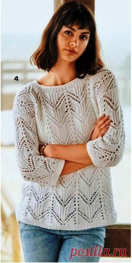 Пуловер. Спицы.