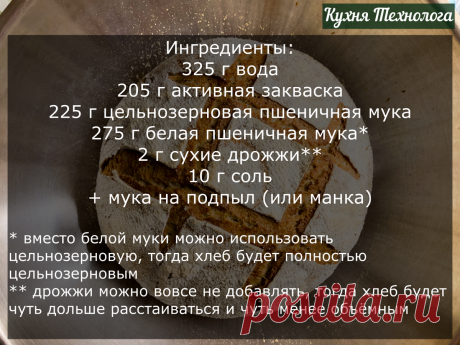 Цельнозерновой хлеб на закваске – инструкция для начинающих (получится у всех) | Кухня Технолога | Яндекс Дзен