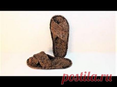 Как сшить женские тапочки #1. How to sew women's slippers