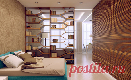 Стеллажи для комнаты: варианты зонирования разных комнат, функциональные особенности