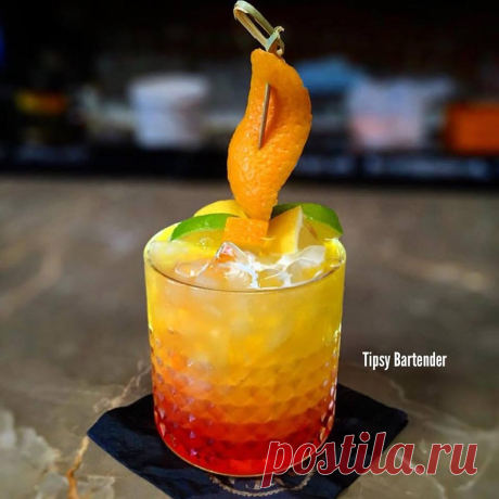 Orange Tower Cocktail - TipsyBartender.com