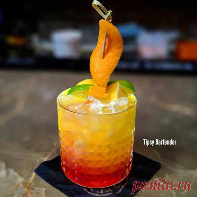 Orange Tower Cocktail - TipsyBartender.com