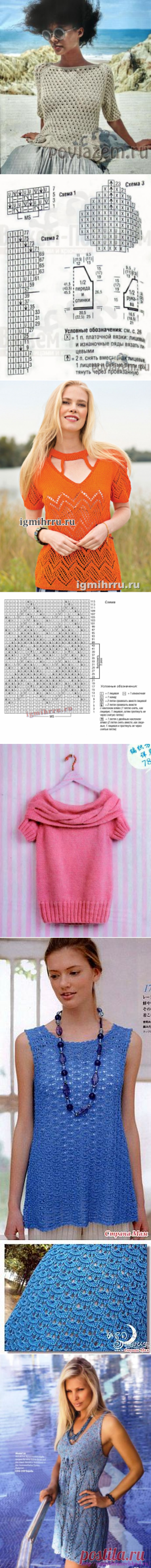 ЛЕТНИЕ ПУЛОВЕРЫ СПИЦАМИ