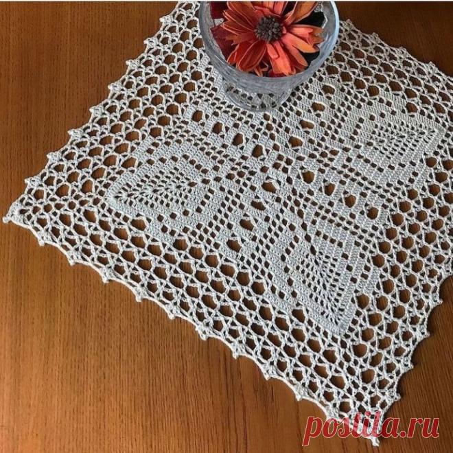 Красивая салфетка крючком