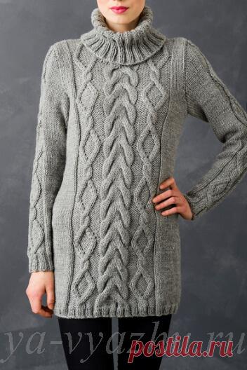 Красивые и теплые женские свитеры спицами | Вязальное настроение...