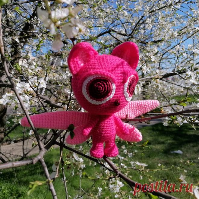 PDF Котофеечка Кити крючком. FREE crochet pattern; Аmigurumi toy patterns. Амигуруми схемы и описания на русском. Вязаные игрушки и поделки своими руками #amimore - котофеечка крючком, персонаж из мультфильма Кощей "Начало", фея в виде кота.