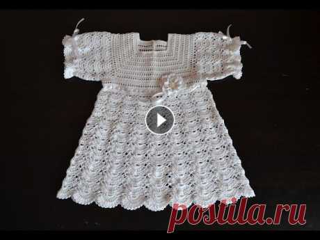 "Крестильное платье крючком. Анонс" (Christening dress crochet) Это анонс видео по вязанию крестильного платья на девочку в возрасте от 9 до 12 месяцев. Видеоуроки по данному платью будут выходить каждые выходные. ...