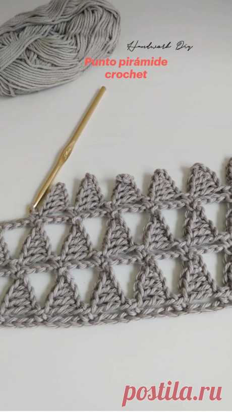 Apr 11, 2021 - What you need to know to get started. Punto pirámide crochet