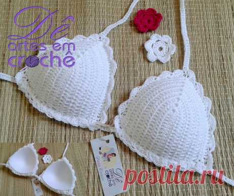 Sutiã de Biquíni em Crochê COM BOJO | Dê Artes em Crochê | Elo7 Sutiã de Biquíni em Crochê em linha de algodão de excelente qualidade, COM BOJO. 
Aceito encomenda na cor e tamanho desejado. 
Informe o tamanho P, M e G. 
Acima deste tamanho, favor consultar a loja. 
 
Ao realizar o pedido informe o tamanho e a cor que deseja. 
 
Leia a política da loja e tire ...