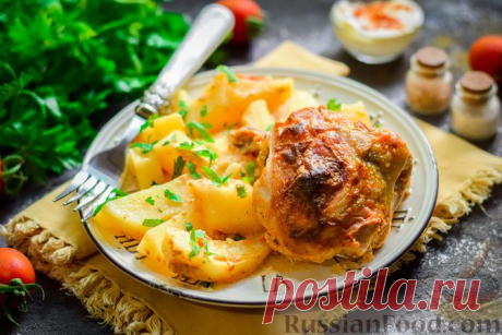 Курица с картошкой в духовке